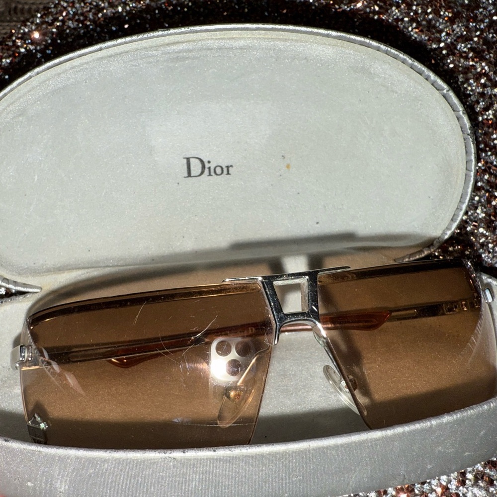 Dior Sunglasses - Silver and Brown